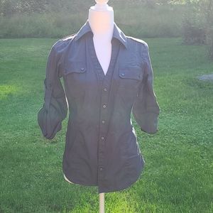 Express charcoal gray business shirt medium